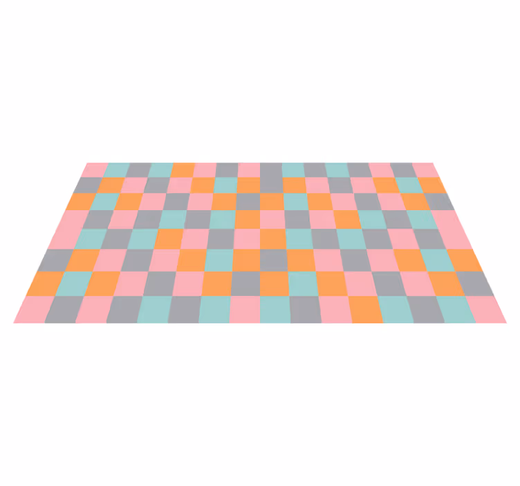 Kvadratisk abstrakt kunst vinyl teppe geometrisk - Tenstickers