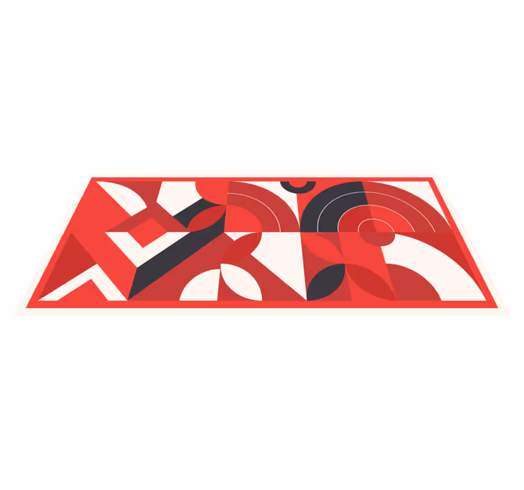 Dristige abstrakte former vinyl teppe geometrisk - Tenstickers