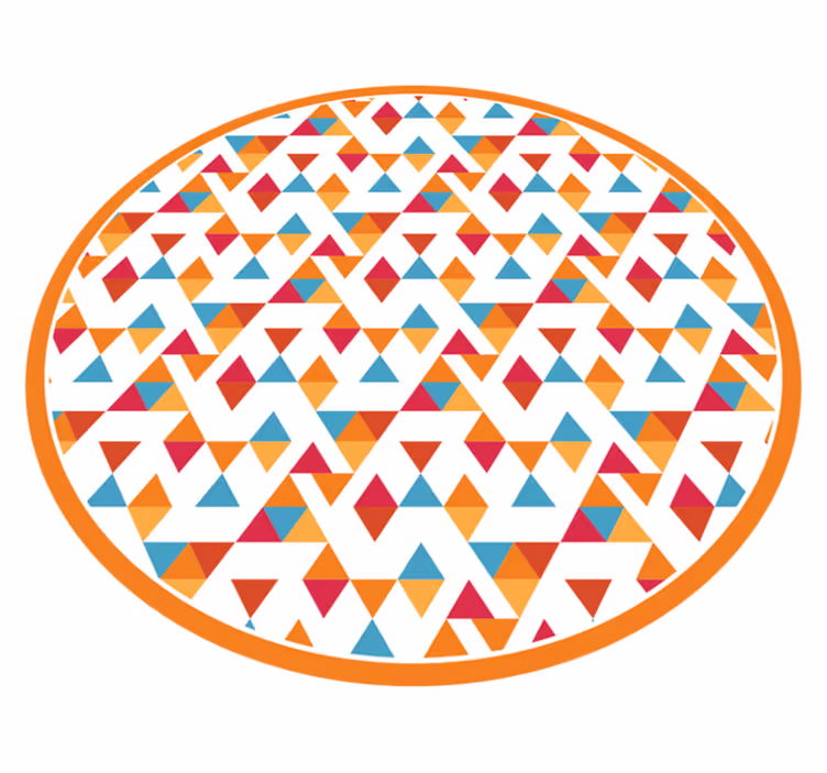 Fargerike trekantede former vinyl teppe geometrisk - Tenstickers