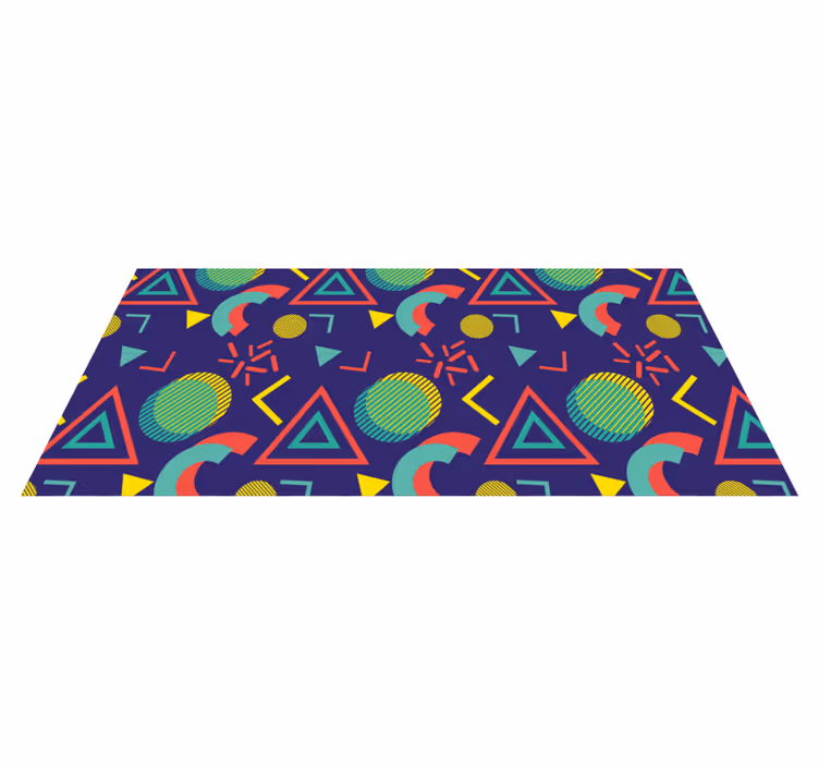 Sterke farger fototapet vinyl teppe geometrisk - Tenstickers