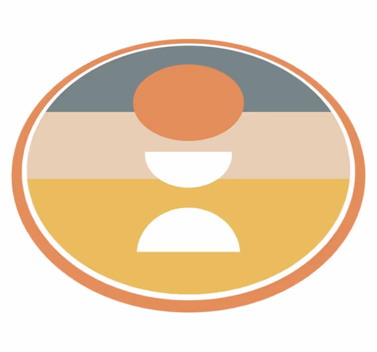 Sirkulær fargeharmoni vinyl teppe minimalistisk - Tenstickers