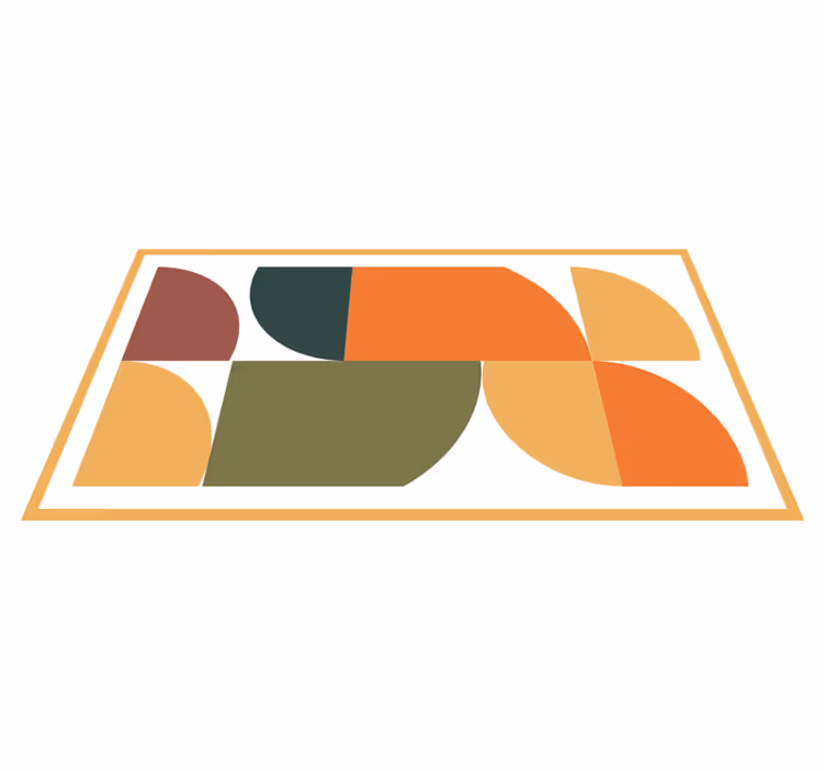Livlige geometriske figurer vinyl teppe moderne - Tenstickers