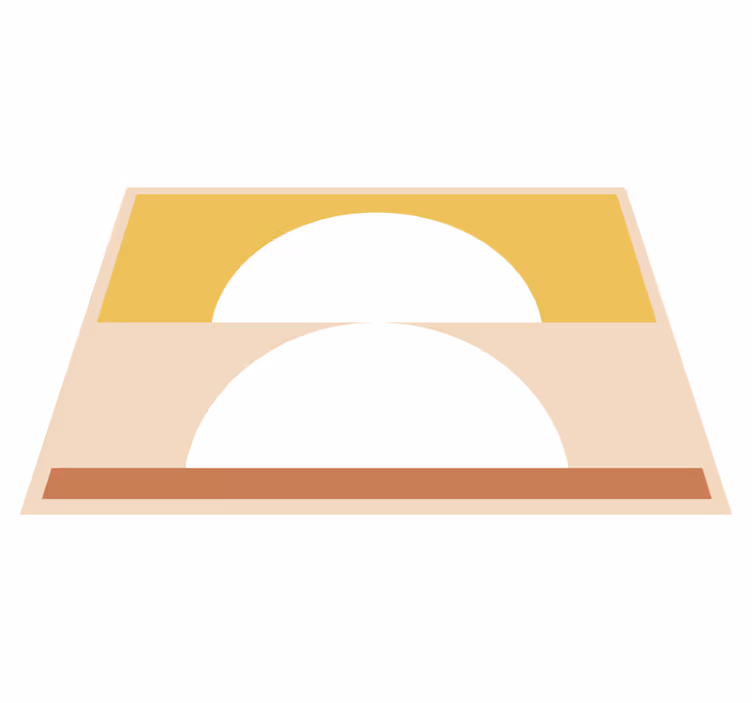 Sirkulær minimalisme vinyl teppe minimalistisk - Tenstickers