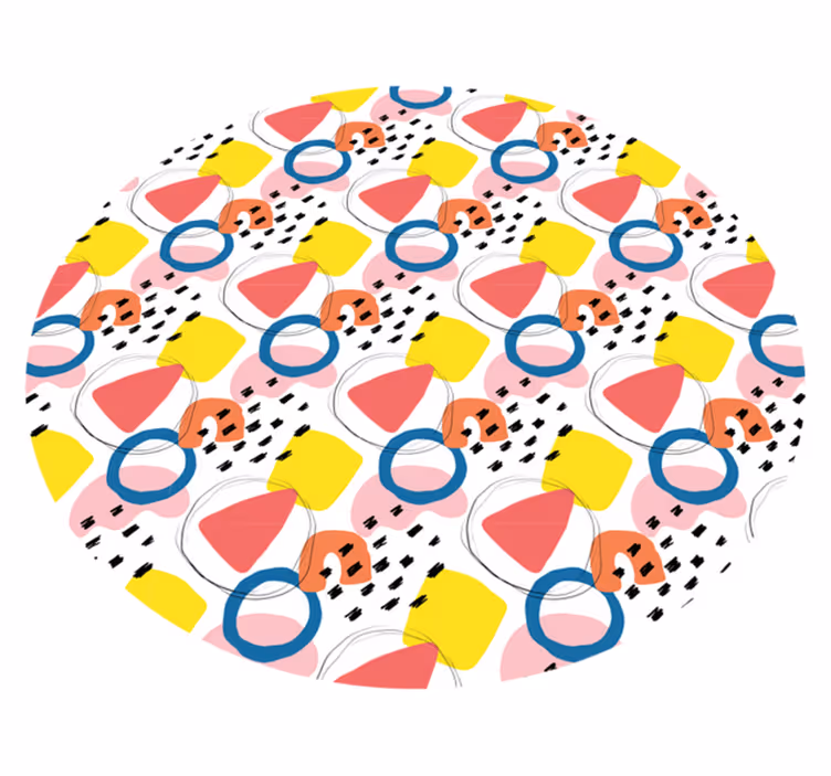 Livlige formarrangementer vinyl teppe minimalistisk - Tenstickers