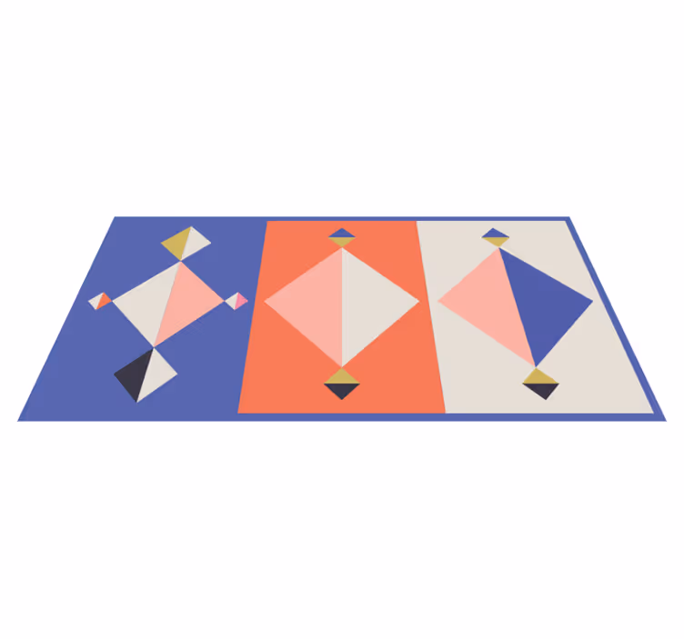 Abstrakte moderne former vinyl teppe geometrisk - Tenstickers