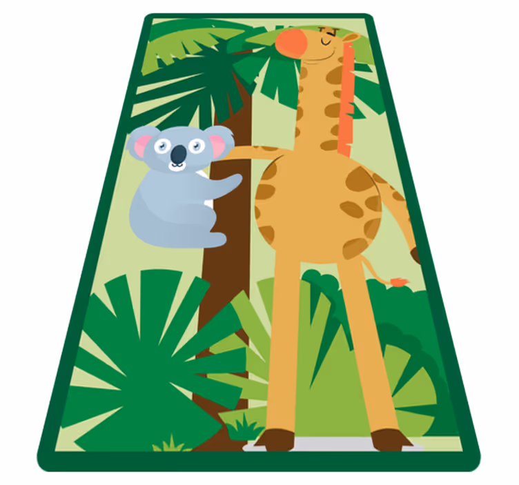 Jungelvenner eventyr vinyl teppe baby - Tenstickers