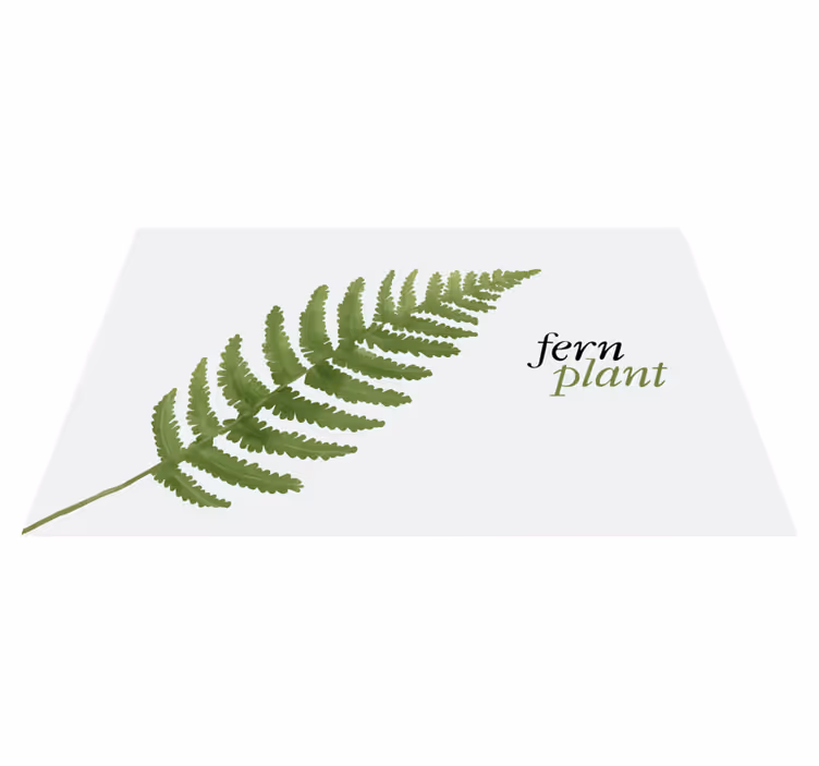 Bregneplantedesign vinyl teppe blomster og planter - Tenstickers
