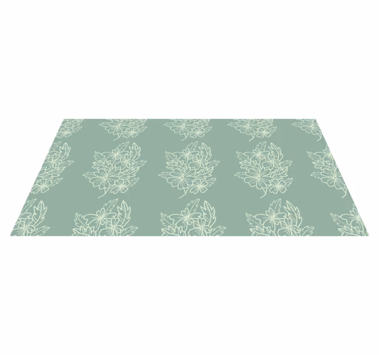 Grasiøse elementer vinyl teppe blomster og planter - Tenstickers