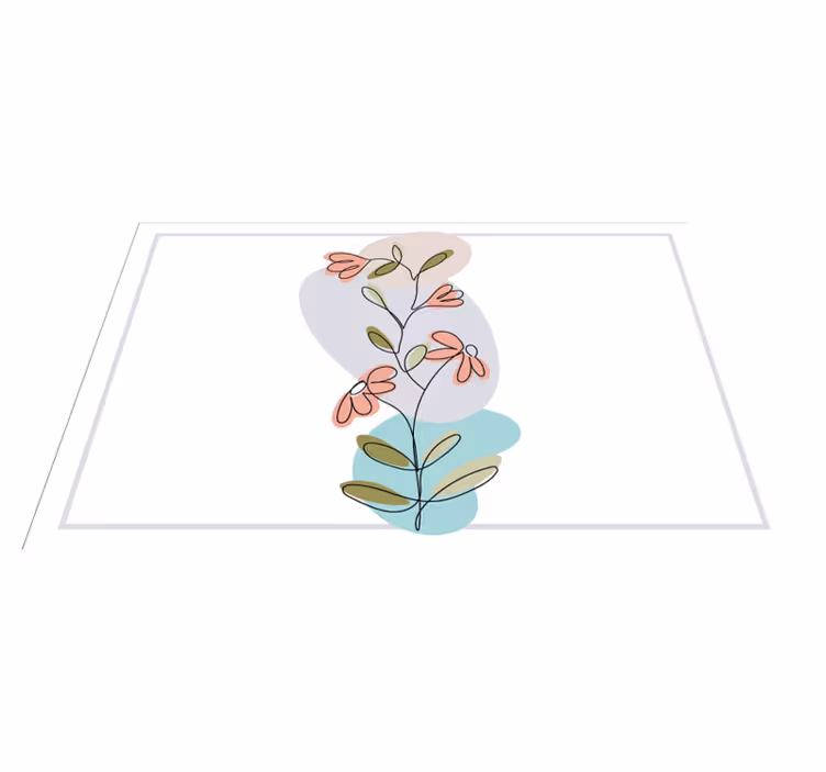 Minimalistiske tusenfryd blomster vinylteppe - Tenstickers