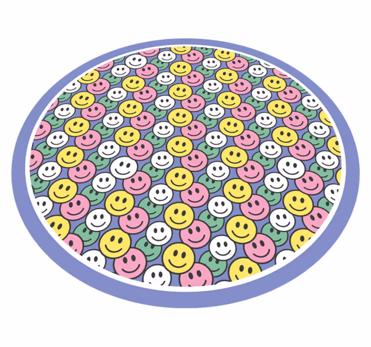 Glade smilefjes Vinyl teppe flere barn - Tenstickers