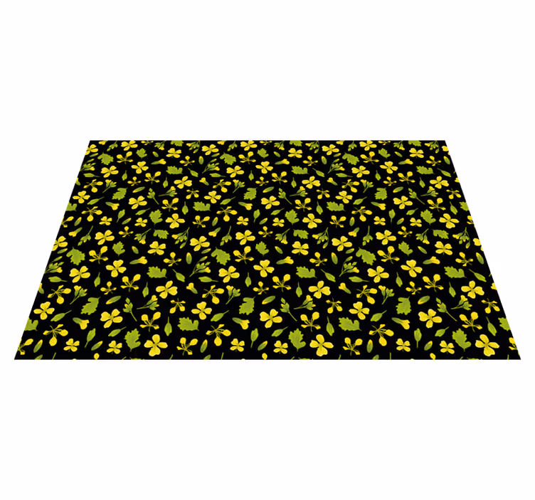 Levende blomstermønster vinyl teppe natur - Tenstickers