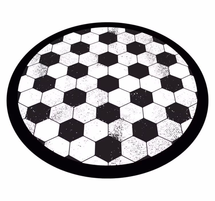 Vinyl teppe geometrisk sekskantet svart mønster - Tenstickers
