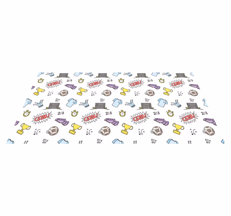 Tema for sportssymboler vinyl teppe spill - Tenstickers