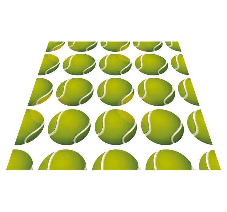 Motiv av tennisballer vinyl teppe spill - Tenstickers
