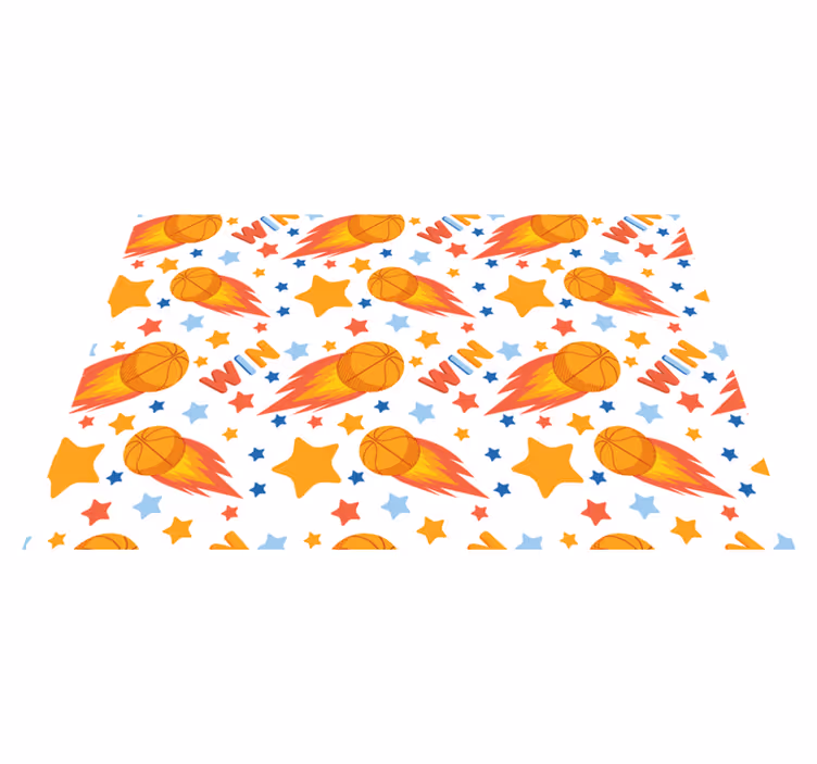 Sporty stjerner design vinyl teppe spill - Tenstickers