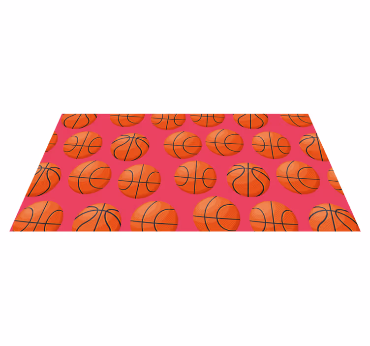 Original basketballdesign bad vinyl teppe - Tenstickers