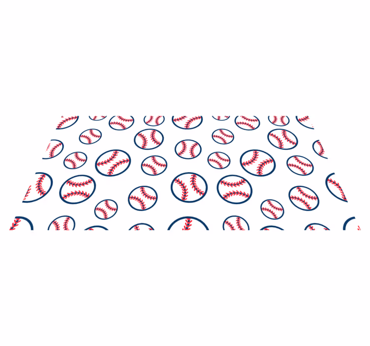 Baseballmønster vinyl teppe spill - Tenstickers