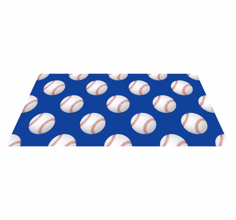 Baseballmotiv vinyl teppe spill - Tenstickers