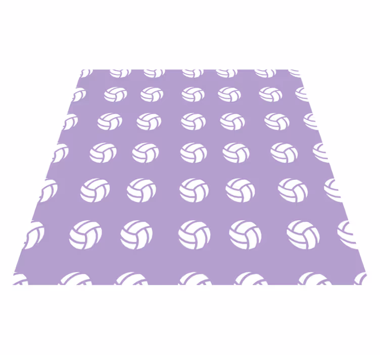Lilla volleyballmønster vinyl teppe spill - Tenstickers