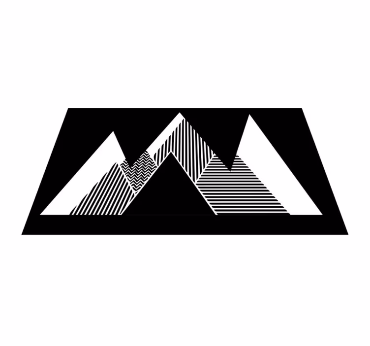 Stilig sikksakkmønster vinyl teppe geometrisk - Tenstickers