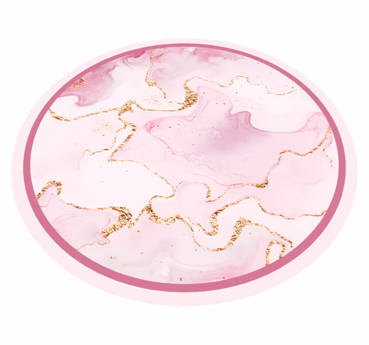 Elegant rosa virvel marmor vinylteppe - Tenstickers