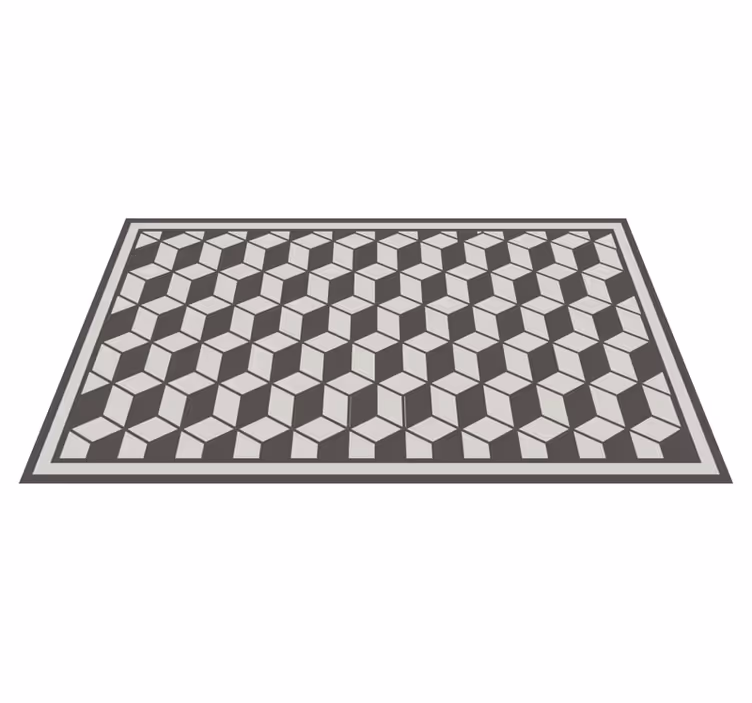 Kubistisk motiv vinyl teppe geometrisk - Tenstickers