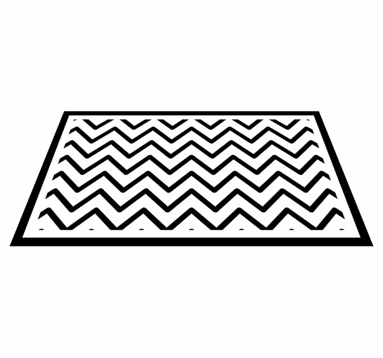 Chevron-stil vinyl teppe mottak - Tenstickers