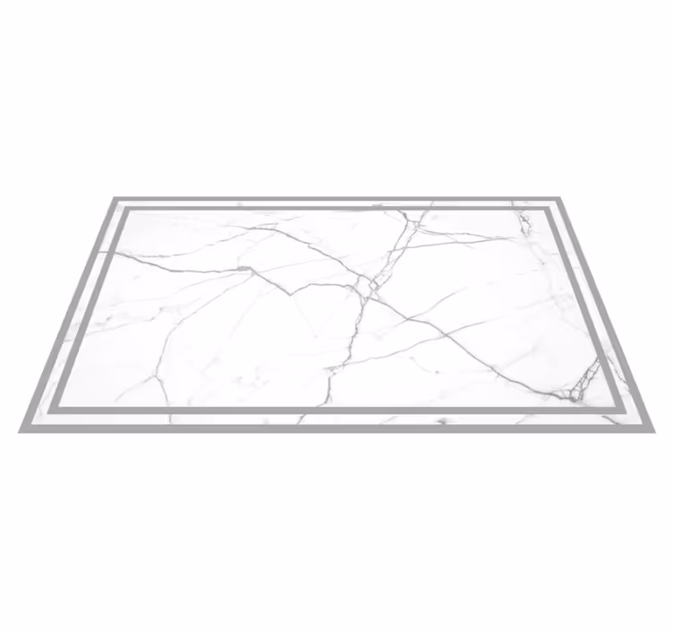 Grasiøse hvite striper marmor vinylteppe - Tenstickers