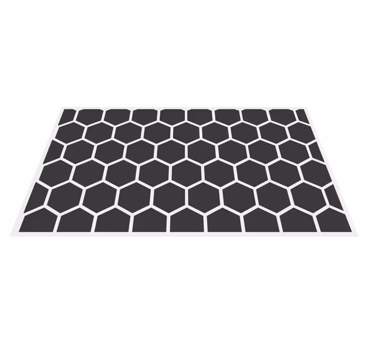 Vinyl teppe geometrisk hexagonalt mønster - Tenstickers