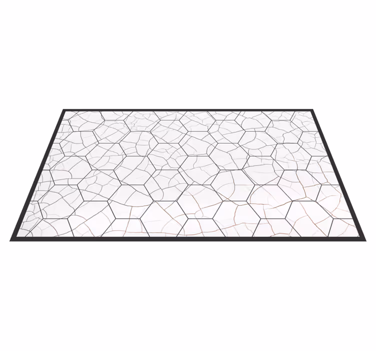 Sprukket steinmønster vinyl teppe geometrisk - Tenstickers