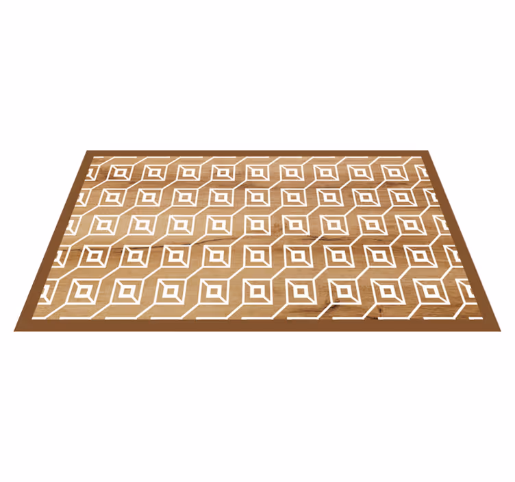 Geometriske motiver vinyl teppe tre - Tenstickers