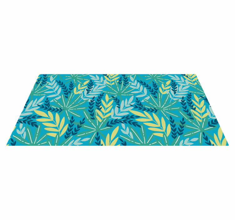 Bladrik tropisk palett vinyl teppe natur - Tenstickers