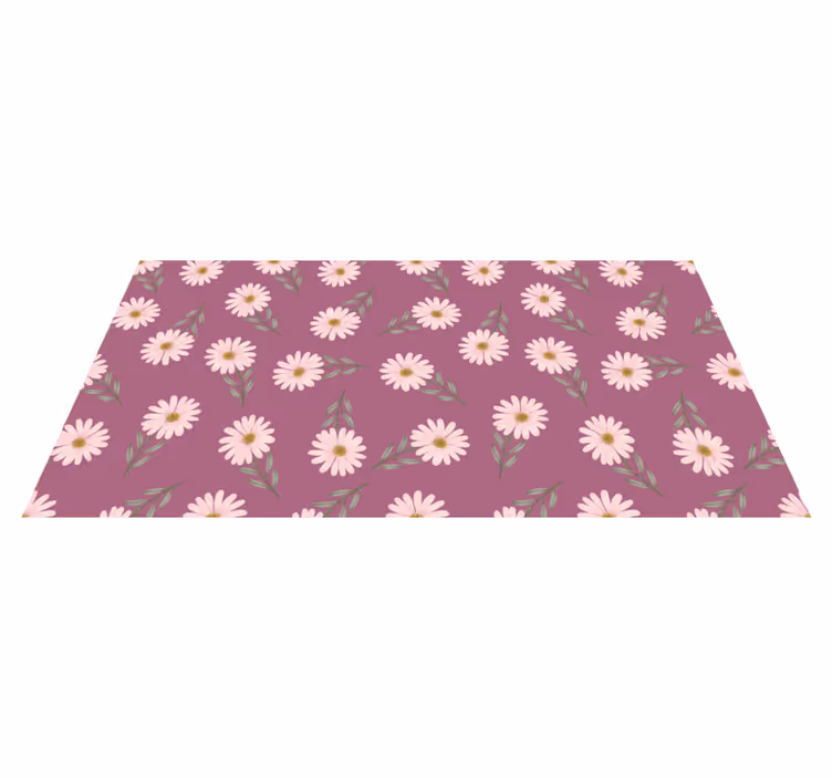 Tusenfrydsett vinyl teppe blomster og planter - Tenstickers