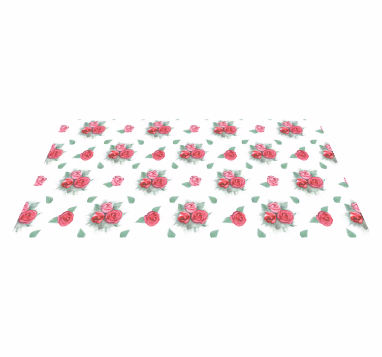 Sett med roser vinyl teppe blomster og planter - Tenstickers