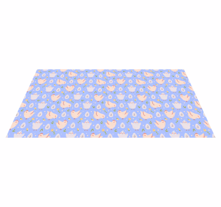 Herlig kyllingmotiv Vinyl teppe flere barn - Tenstickers