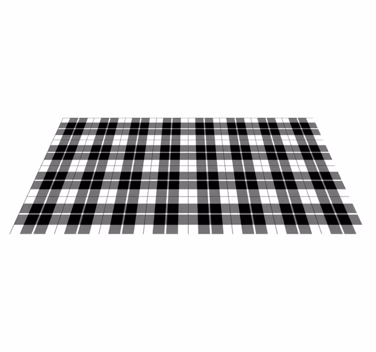 Kontrasterende rutemønster vinyl teppe geometrisk - Tenstickers