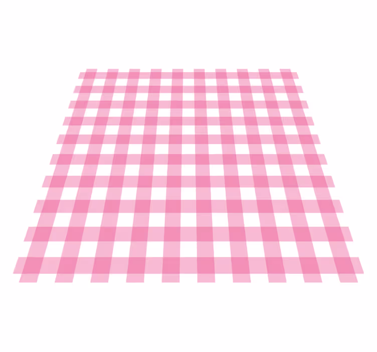 Rosa rutete motiv Vinyl teppe striper - Tenstickers