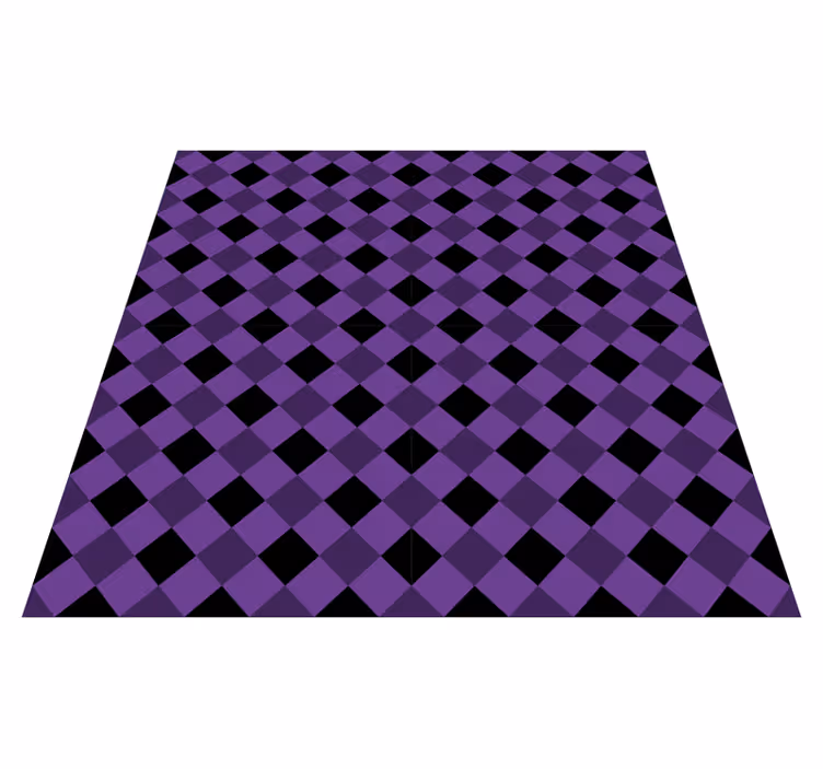 Lilla rutemønster vinyl teppe geometrisk - Tenstickers