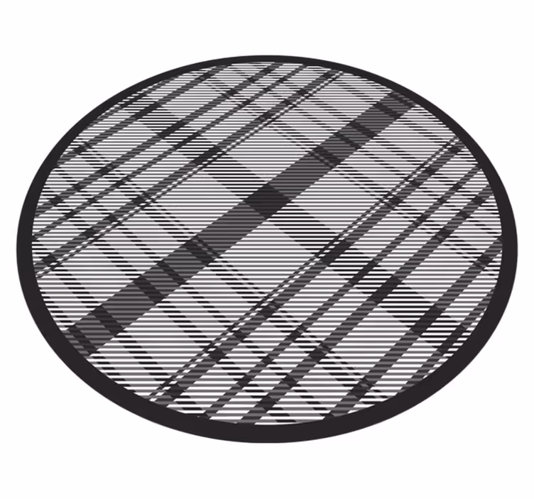 Svart rutete mønster Vinyl teppe striper - Tenstickers