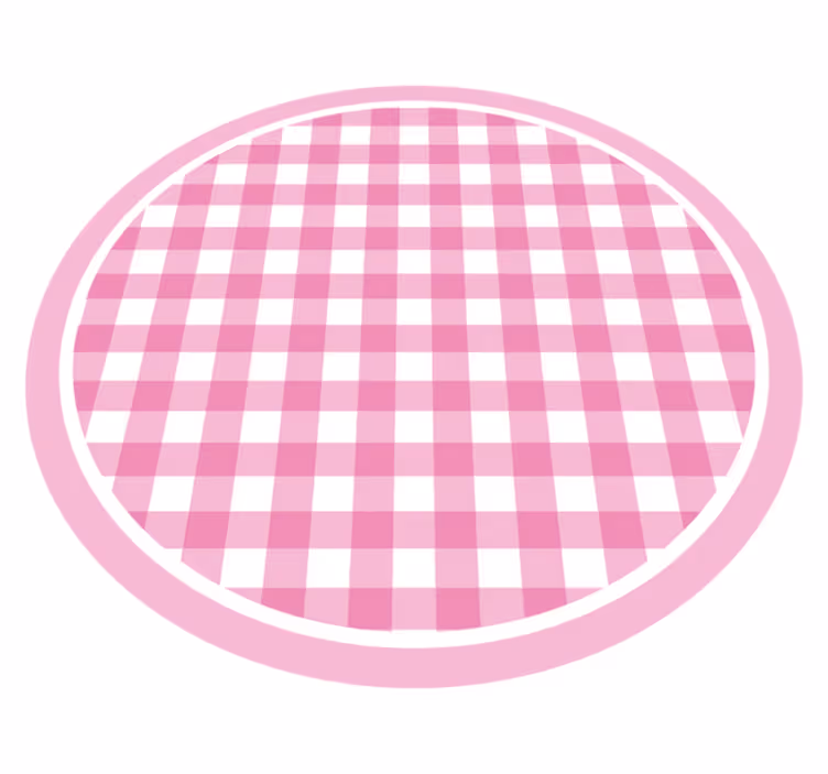 Rosa rutete stil Vinyl teppe flere barn - Tenstickers