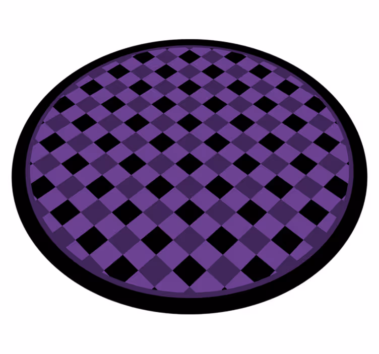 Elegant rutete mønster vinyl teppe moderne - Tenstickers