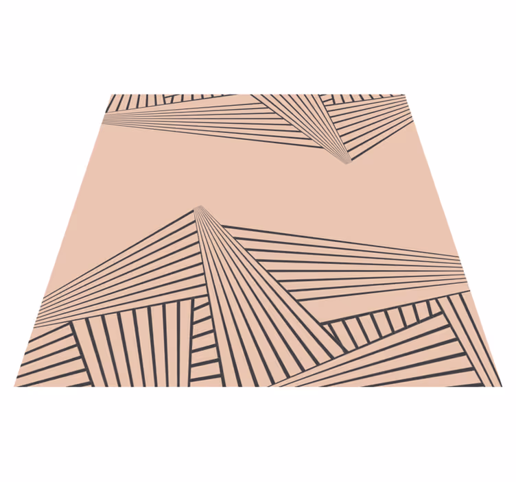 Lineært geometrisk mønster vinyl teppe moderne - Tenstickers