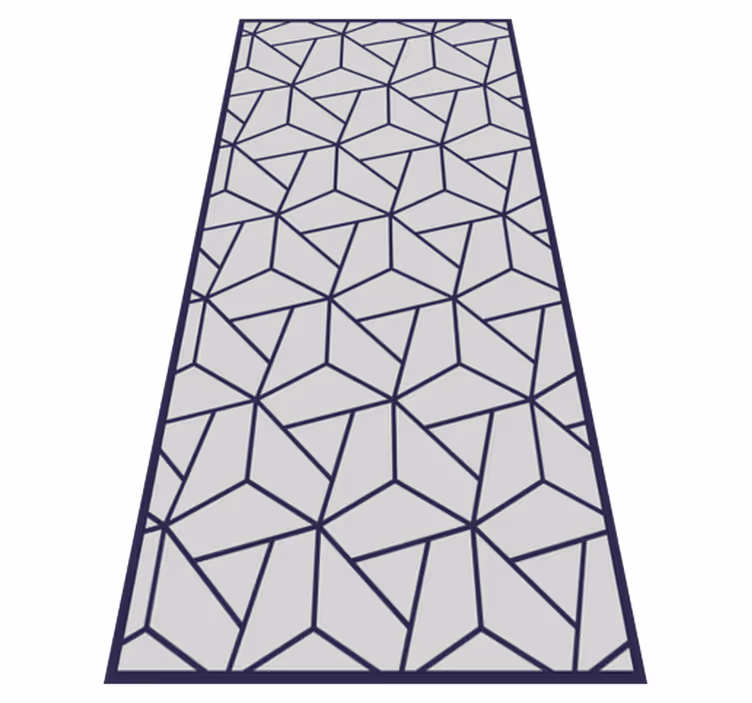 Lys grå geometrisk vinyl teppe nordisk - Tenstickers