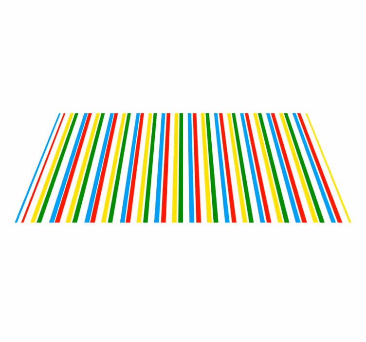 Fargerikt vertikalt mønster Vinyl teppe striper - Tenstickers