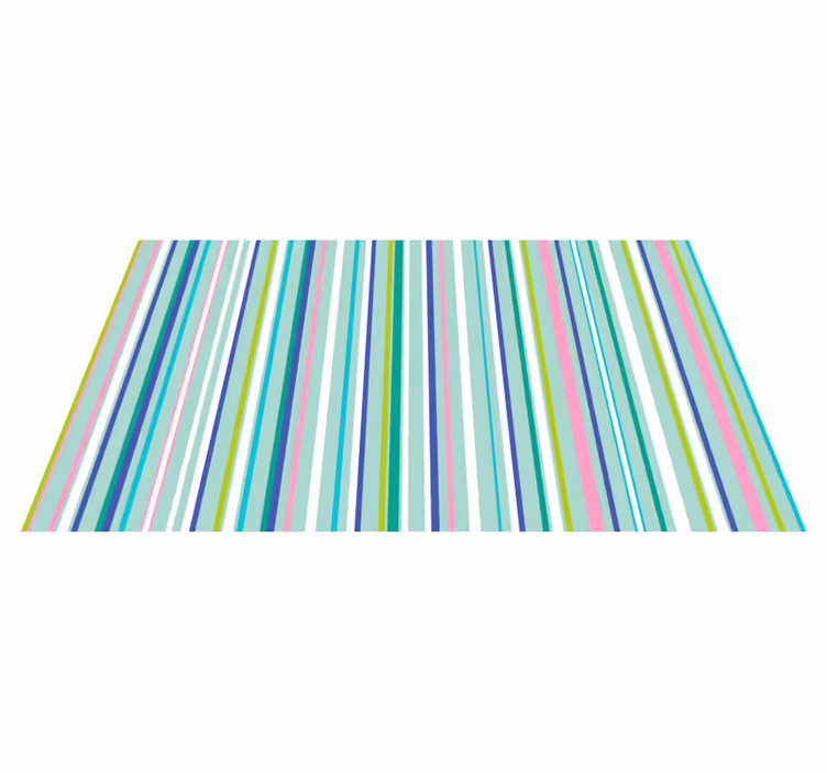 Flerfargede elegante mønstre Vinyl teppe striper - Tenstickers