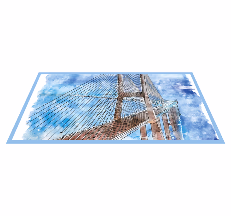 Broillustrasjon vinyl teppe stue - Tenstickers