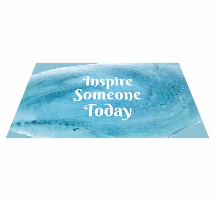 Inspirere noen i dag vinyl teppe rektangel - Tenstickers
