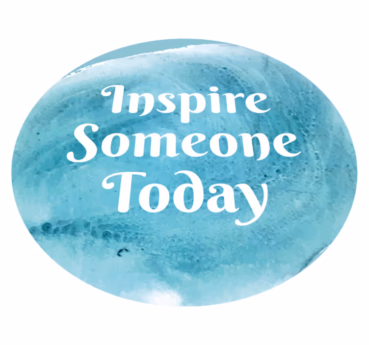 Inspirere noen i dag akvarell vinyl teppe rund - Tenstickers