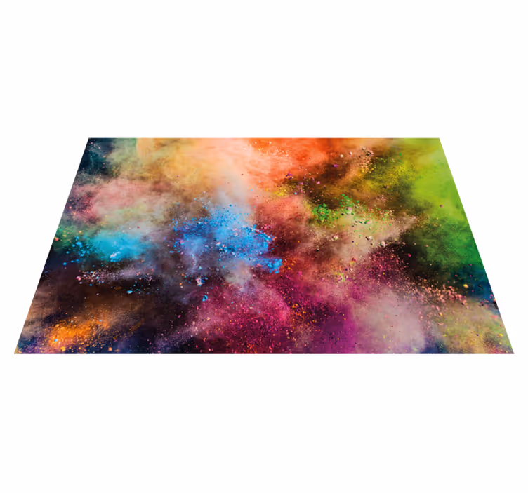Flekkete flerfarget vinyl teppe soverom - Tenstickers