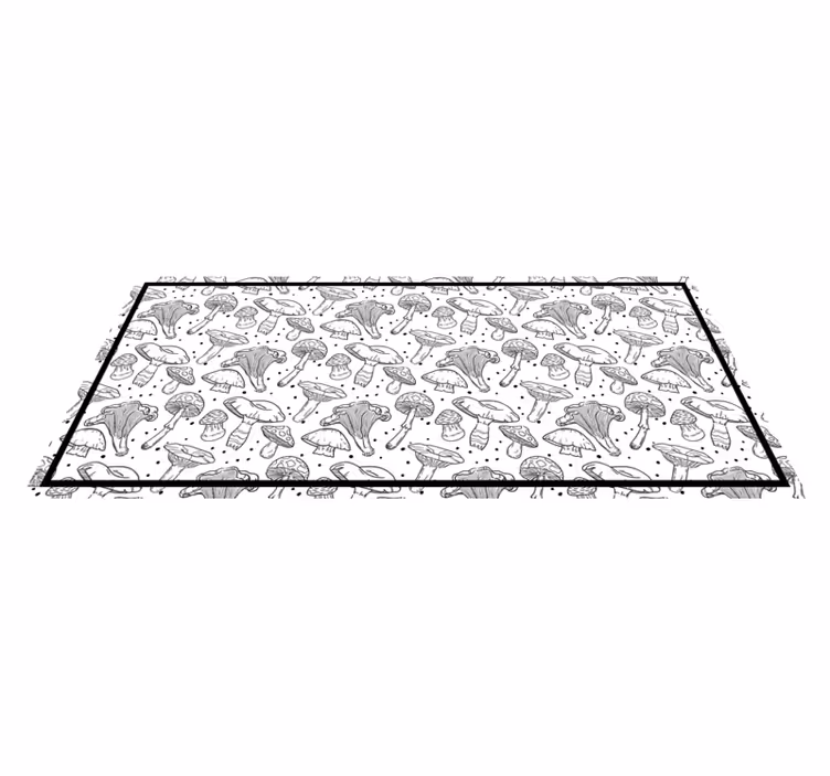Soppmotiver vinyl teppe natur - Tenstickers